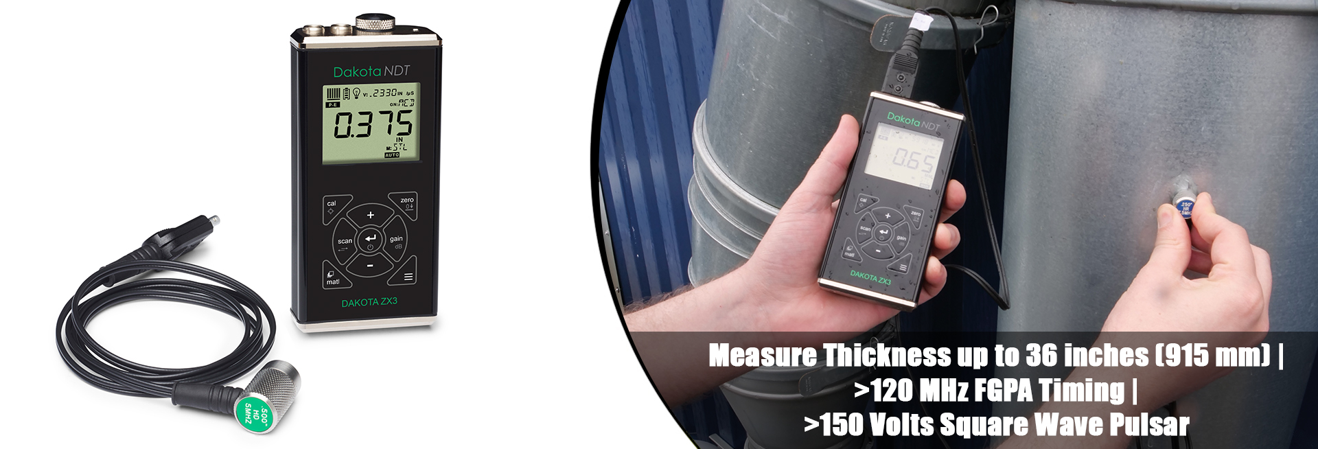 ZX3 Ultrasonic Thickness Gauge